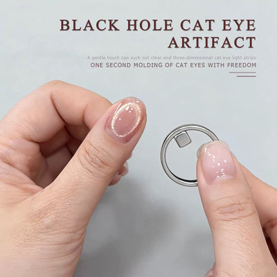 GV1115 Black Hole Cat Eye Magnet Ring for Gel Nail Polish | 3D Magnetic Cat Eye Nail Art Tool