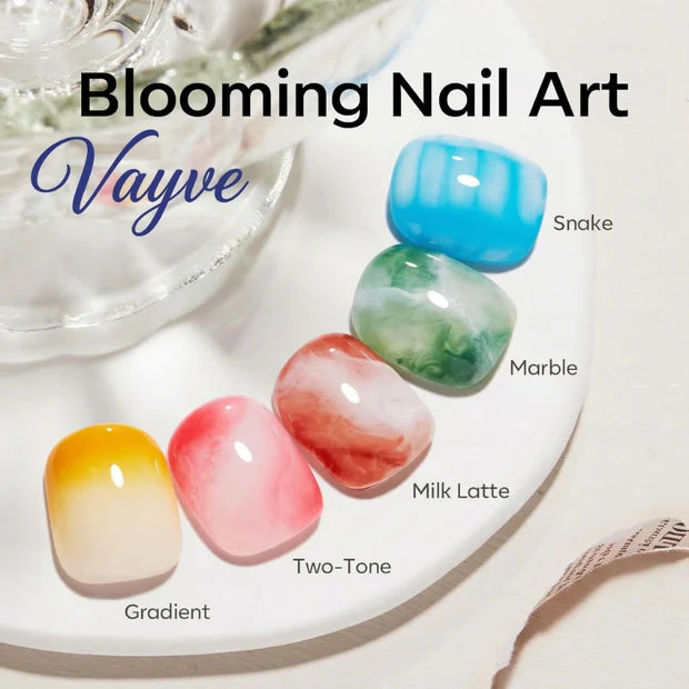 GV965 Vayve Blooming Gel Combo 15ml | Base Coat + Blooming Gel + Glossy Top Coat