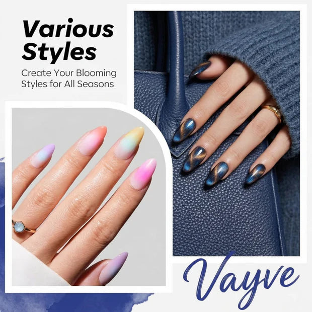GV965 Vayve Blooming Gel Combo 15ml | Base Coat + Blooming Gel + Glossy Top Coat