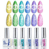 GV966 Vayve Cat Eye Gel Polish Set – Aurora Magnetic Effect Gel Nail Polish, 6 Shades
