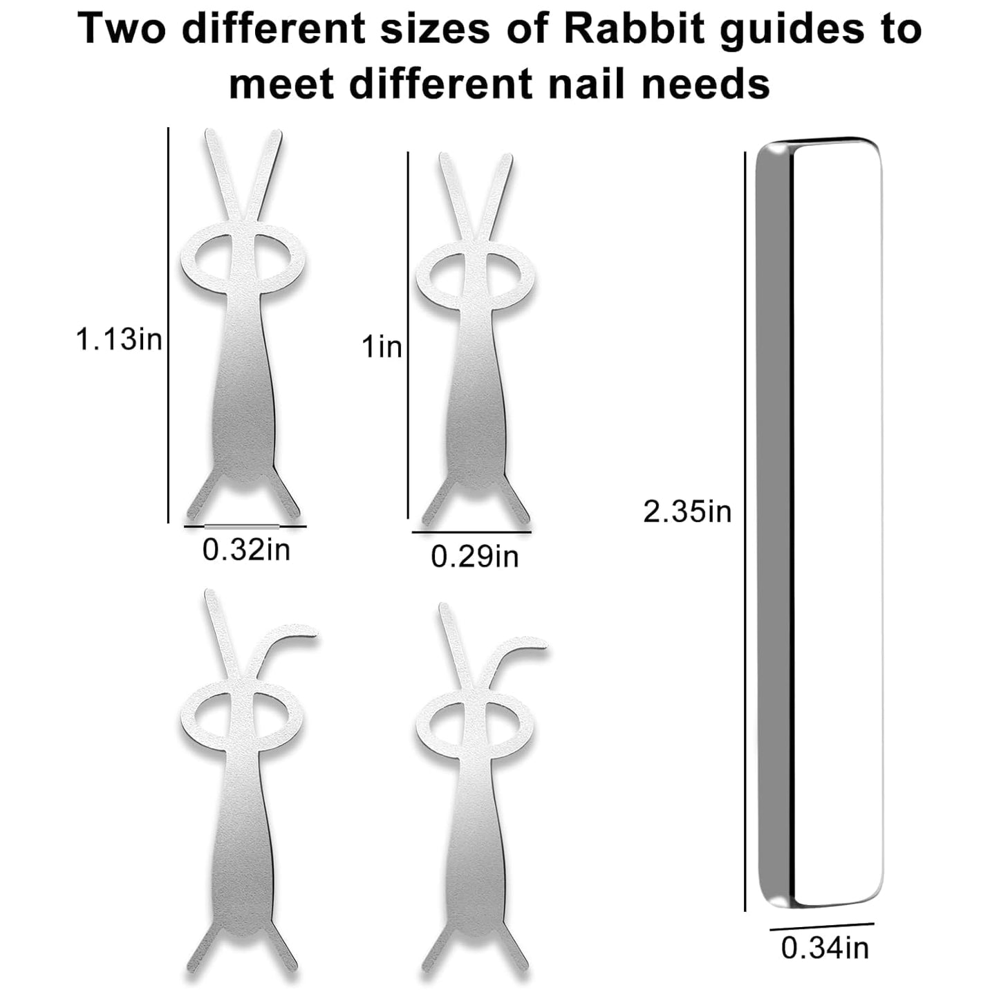 GV891 THR3E STROKES Cat Eye Magnet Tool,Bunny Magnet for Nails,4-PC Bunny-Shaped Nail Magnet Guide for Cat Eye Nail Art Salon or Home (BUNNY MAGNET)