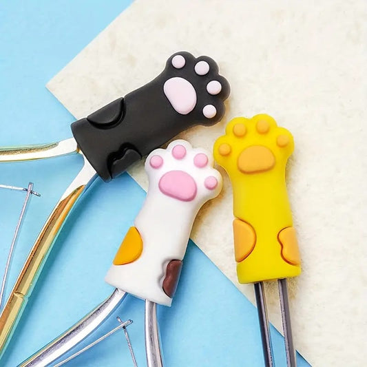 GV684 Cute Cat Paw Silicone Utensil Handles