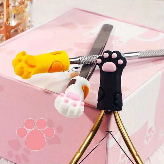 GV684 Cute Cat Paw Silicone Utensil Handles