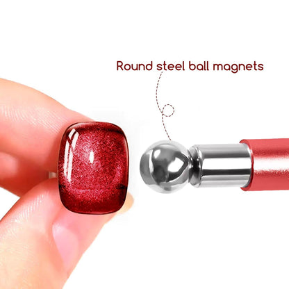 GV778 THR3E STROKES Essentials Cat Eye Magnetic For Nails Double-head Nail Magnet Sturdy Cat Eye Magnet For Nails With Round Magnetic Bead Multifunctional Magnet For Cat Eye Gel Polish Home Diy (Ball Magnet)