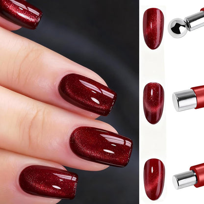 GV778 THR3E STROKES Essentials Cat Eye Magnetic For Nails Double-head Nail Magnet Sturdy Cat Eye Magnet For Nails With Round Magnetic Bead Multifunctional Magnet For Cat Eye Gel Polish Home Diy (Ball Magnet)