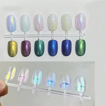 GV739 12-Color Chrome Nail Art Powder Set – Mirror Effect Metallic Pigment for DIY Gel & Acrylic Manicure Designs (Each 0.5gm)