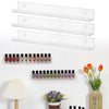GV1157 Clear Acrylic Wall Mount Nail Polish Organizer Racks – Floating Shelf Display Stand, Set of 4 Pcs