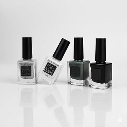 GV787 THR3E STROKES Color Coat Nail Enamel, 10ml | Glossy Finish | Quick Drying | Long Lasting | High Shine | Chip Defiant | Even-Finish | Vegan | Non-Toxic | Ethanol-Free