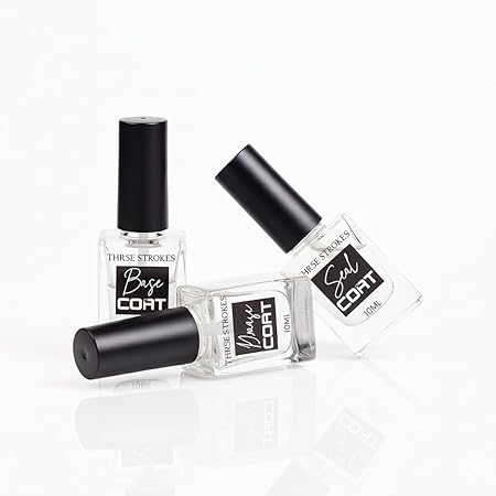 GV787 THR3E STROKES Color Coat Nail Enamel, 10ml | Glossy Finish | Quick Drying | Long Lasting | High Shine | Chip Defiant | Even-Finish | Vegan | Non-Toxic | Ethanol-Free