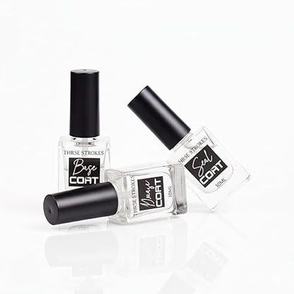 GV787 THR3E STROKES Color Coat Nail Enamel, 10ml | Glossy Finish | Quick Drying | Long Lasting | High Shine | Chip Defiant | Even-Finish | Vegan | Non-Toxic | Ethanol-Free