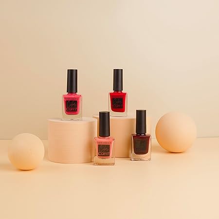 GV787 THR3E STROKES Color Coat Nail Enamel, 10ml | Glossy Finish | Quick Drying | Long Lasting | High Shine | Chip Defiant | Even-Finish | Vegan | Non-Toxic | Ethanol-Free