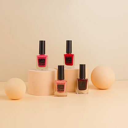 GV787 THR3E STROKES Color Coat Nail Enamel, 10ml | Glossy Finish | Quick Drying | Long Lasting | High Shine | Chip Defiant | Even-Finish | Vegan | Non-Toxic | Ethanol-Free