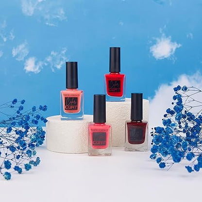 GV787 THR3E STROKES Color Coat Nail Enamel, 10ml | Glossy Finish | Quick Drying | Long Lasting | High Shine | Chip Defiant | Even-Finish | Vegan | Non-Toxic | Ethanol-Free