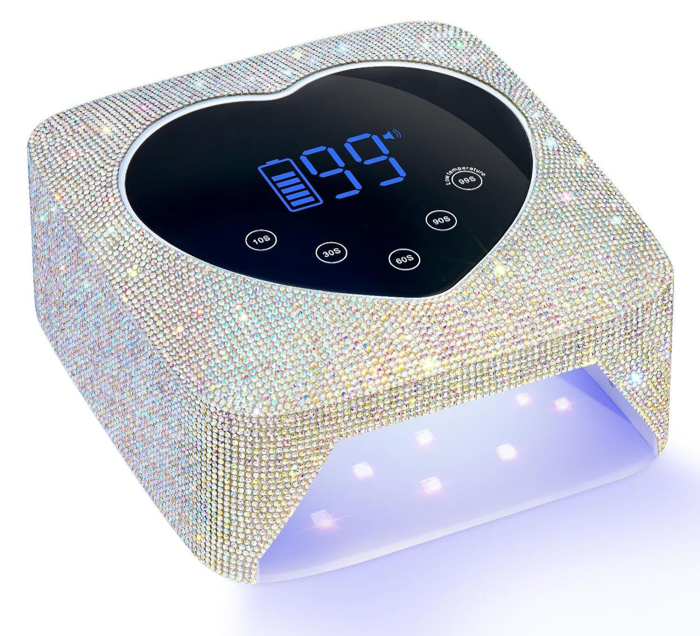 GV483 UV Light for Nails, Cordless UV Nail Lamp 72W, Rechargeable Black Diamond LED Dryer with 5 Timer Setting, Touch Control & Auto Sensor, Fast Light Curing Lamp for Salon & Home