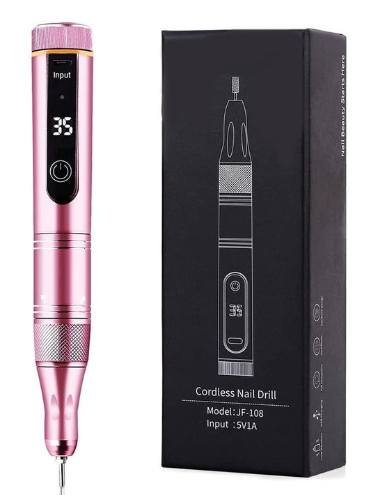 GV575  Cordless Electric Nail Drill Machine JF-108 – Portable Rechargeable Manicure & Pedicure Tool