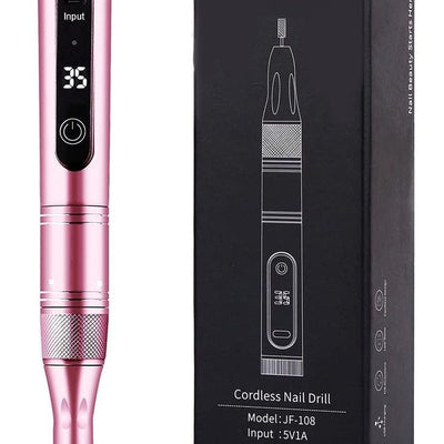GV575  Cordless Electric Nail Drill Machine JF-108 – Portable Rechargeable Manicure & Pedicure Tool