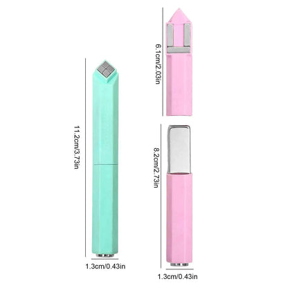 GV913 4 in 1 Dual-End Magnetic Cat Eye Nail Art Stick – Multi-Shape Magnet Pen Tool for 3D Cat Eye, Velvet & Galaxy Gel Effects (Pink/Green) Color may Vary