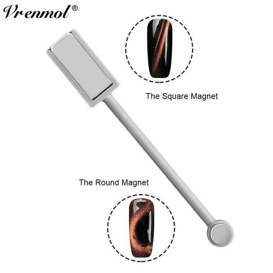 GV608 Dual-Ended Cat Eye Nail Art Magnet Stick – Square & Round Design