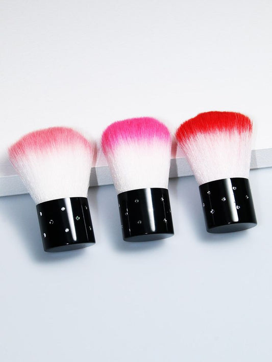 GV616 Soft Kabuki Nail Dust Brush – Gradient Color Handle Brush for Acrylic & Gel Nails Mix Color