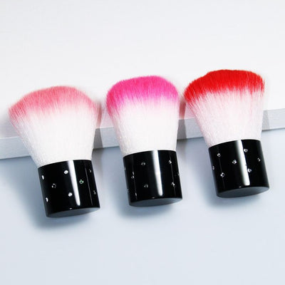 GV616 Soft Kabuki Nail Dust Brush – Gradient Color Handle Brush for Acrylic & Gel Nails Mix Color