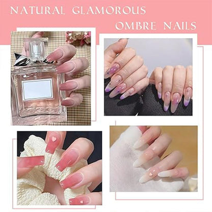 GV903 THR3E STROKES Ombre Gel Nail Polish with Nail Art Sponges for Pat Gel Ombre Color Palette Blush Effect Pat Painting Gradient Blooming Gels 9colors for Ombre Nails Multistyle French Manicure DIY