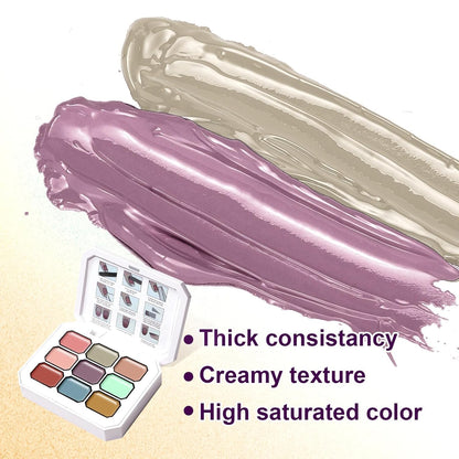 GV903 THR3E STROKES Ombre Gel Nail Polish with Nail Art Sponges for Pat Gel Ombre Color Palette Blush Effect Pat Painting Gradient Blooming Gels 9colors for Ombre Nails Multistyle French Manicure DIY