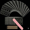 GV905 TS 720Pcs Nail Adhesive Tabs Double Sided Glue Stickers for Press on Nails - Waterproof Jelly Sticky False Nail Tips - Breathable Transparent Manicure Glue Sheets (30 Pack + 3 Orange Stick + 1FILLER)