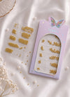 GV1104 THR3E STROKES Gold Caviar Beads Nail Art Decoration – Metallic Micro Beads 3D Nail Charms for Acrylic, Gel & DIY Nail Designs