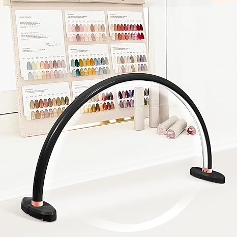 GV786 THR3E STROKES Half Moon Light for Nail Desk 16IN&20IN Nail Lamp for Desk LED Table Light Multiple Color Modes and Brightness for Beauty Eyelash Makeup Tattoo Spa Salon