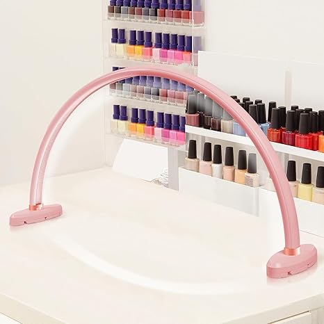 GV786 THR3E STROKES Half Moon Light for Nail Desk 16IN&20IN Nail Lamp for Desk LED Table Light Multiple Color Modes and Brightness for Beauty Eyelash Makeup Tattoo Spa Salon