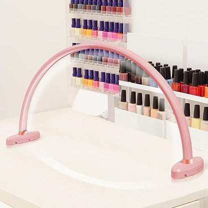 GV786 THR3E STROKES Half Moon Light for Nail Desk 16IN&20IN Nail Lamp for Desk LED Table Light Multiple Color Modes and Brightness for Beauty Eyelash Makeup Tattoo Spa Salon