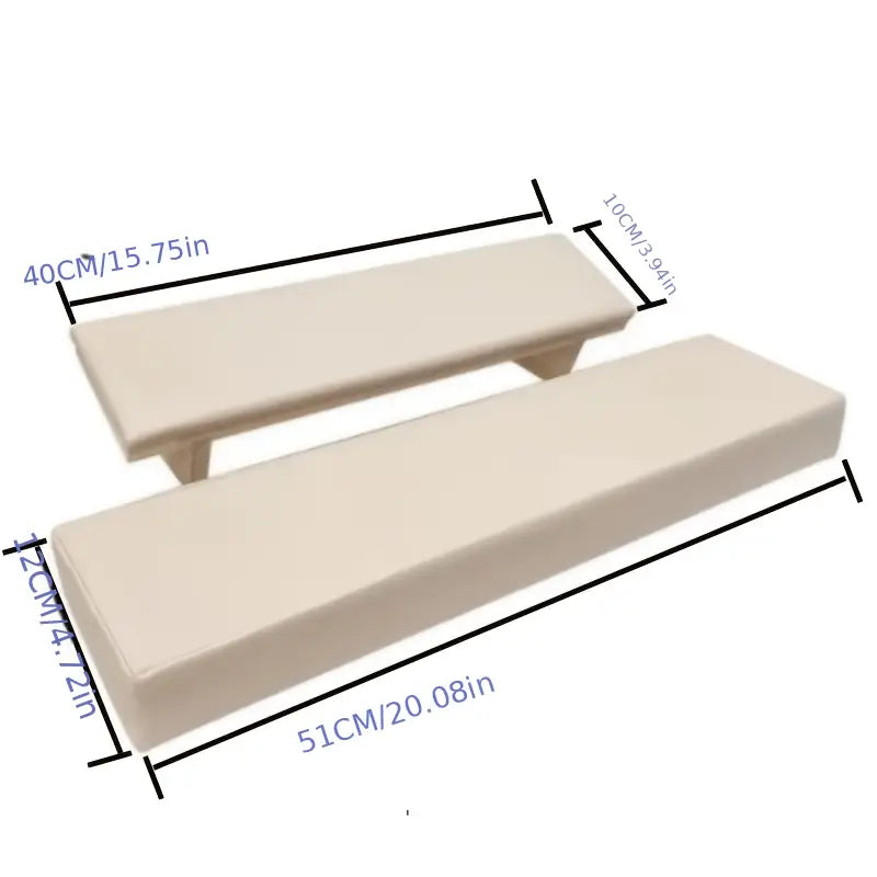 GV760 2pcs Manicure Hand & Arm Support Set – Log Bevel Hand Rest for Nail Table