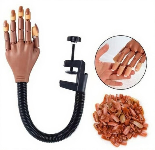 GV652 Nail Practice Hand Kit – Flexible Acrylic Practice Hand for DIY Nail Art & Manicure Display