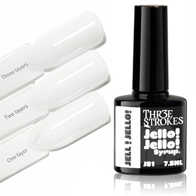 GV1154 THR3E STROKES Jello Jello Syrup Jelly Gel Nail Polish, 7.5ml, UV/LED Soak Off Gel, 28 Day Wear, Translucent Color Gel for Nail Art, 18 Shades