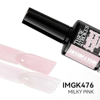 GV1154 THR3E STROKES Jello Jello Syrup Jelly Gel Nail Polish, 7.5ml, UV/LED Soak Off Gel, 28 Day Wear, Translucent Color Gel for Nail Art, 18 Shades