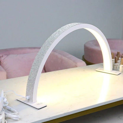 GV909 Curved Arch LED Nail Desk Lamp – Modern Table Light for Nail Art, Manicure Workstation & Studio Use