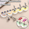 GV879 Laser Heart Nail Art Practice Display Stand – Magnetic Nail Holder Stand for Salon & DIY Use
