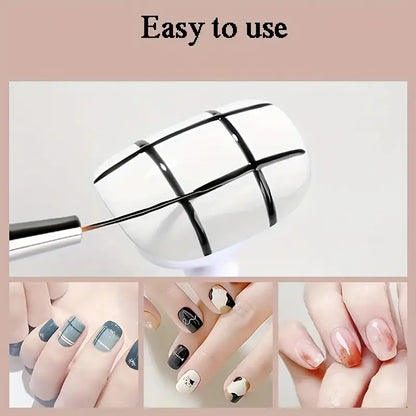 GV763 Nail Liner Brushes Set – Fine Nail Art Brush Pen for Manicure & Pedicure, Acrylic Powder, Dipping & Drawing Designs