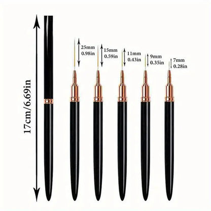 GV751 Nail Art Liner Brush Set – Double-Ended Striping, Drawing & Gel Painting Pens for Professional Manicure and Nail Design