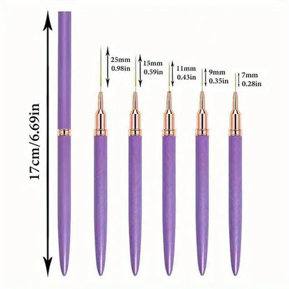 GV751 Nail Art Liner Brush Set – Double-Ended Striping, Drawing & Gel Painting Pens for Professional Manicure and Nail Design