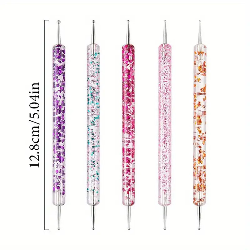GV748 20pcs Professional Nail Art Brush Set – Acrylic & Gel Polish Design Tools with Flat, Fan, Liner, and Dotting Tips for Manicure