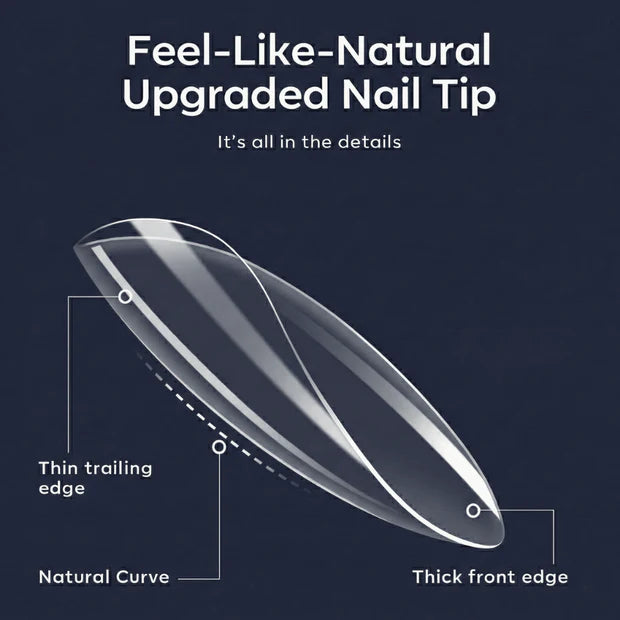 GV949 Vayve Soft Gel Nail Tips Matte Short Coffin 15 Sizes for Nail Extension Clear (Pack of 300)