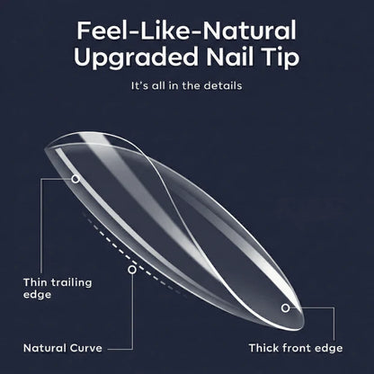 GV949 Vayve Soft Gel Nail Tips Matte Short Coffin 15 Sizes for Nail Extension Clear (Pack of 300)