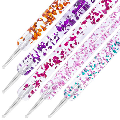 GV610 5pcs Nail Art Dotting Tools – Dual Ended Marbleizing Pen Set