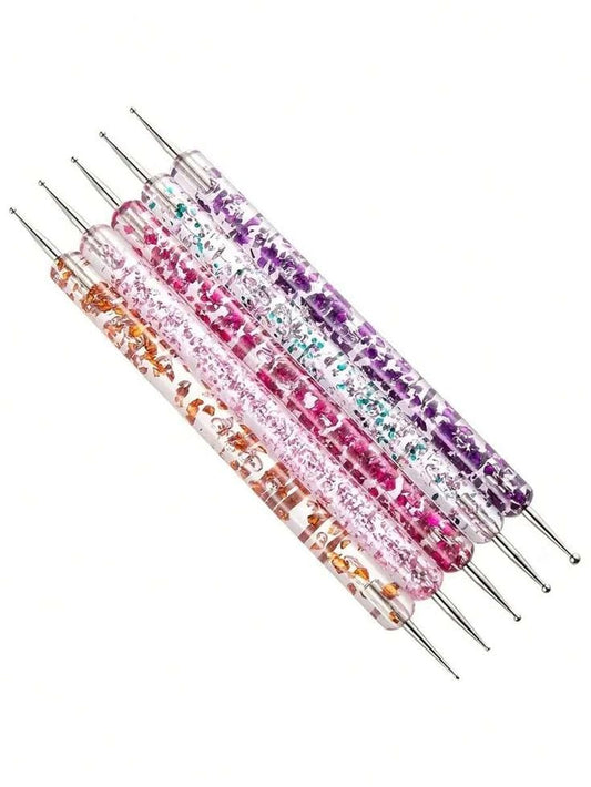 GV610 5pcs Nail Art Dotting Tools – Dual Ended Marbleizing Pen Set