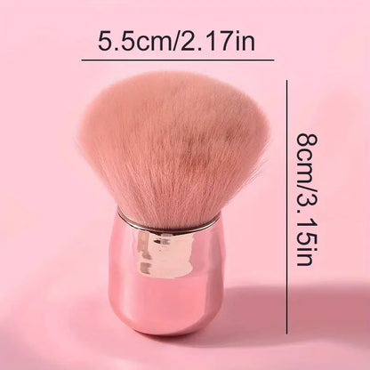 GV747 1pc Professional Nail Art Mushroom Brush – Round Gel Painting & Dust Cleaning Brush for Manicure and Makeup Tools