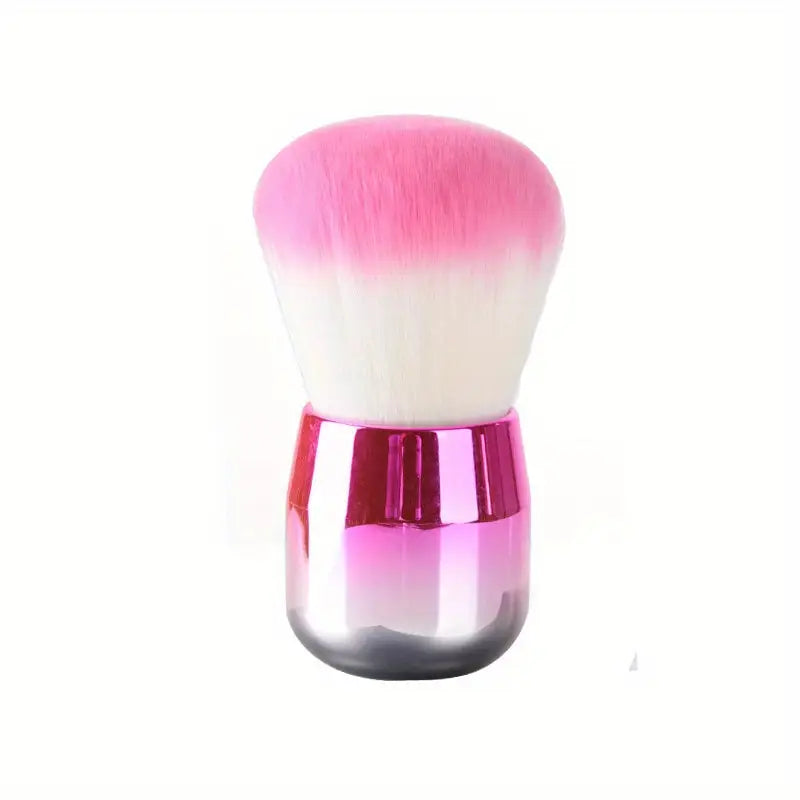 GV747 1pc Professional Nail Art Mushroom Brush – Round Gel Painting & Dust Cleaning Brush for Manicure and Makeup Tools
