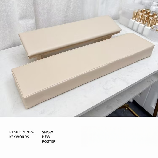 GV691 Beige PU Leather Nail Arm Rest Cushions