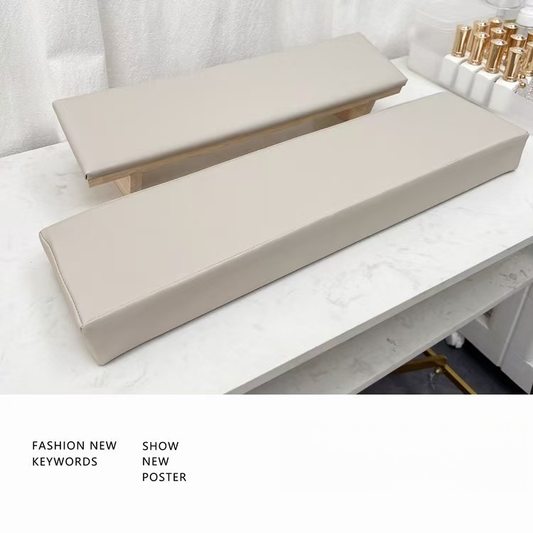 GV691 Beige PU Leather Nail Arm Rest Cushions