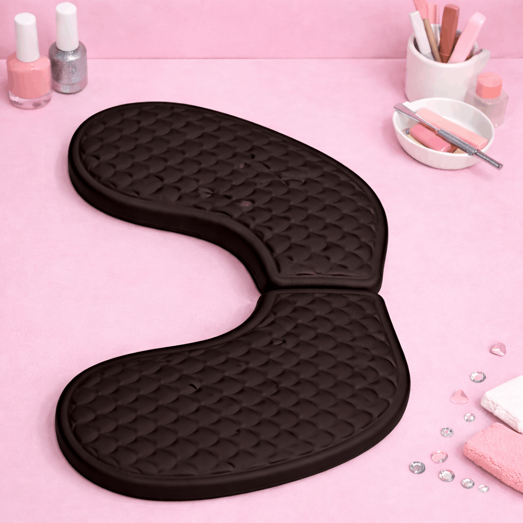 GV910 U-Shape Silicone Nail Arm Rest Cushion – Anti-Slip Textured Manicure Hand Pillow for Nail Art & Salon Use